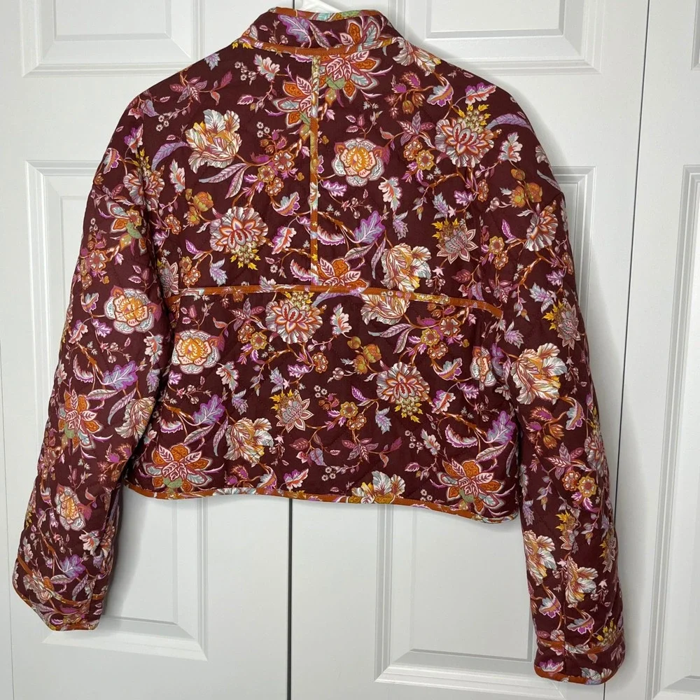 7 For All Mankind NWT‎ Floral Quilted Jacket Small Boho